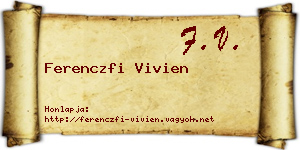 Ferenczfi Vivien névjegykártya